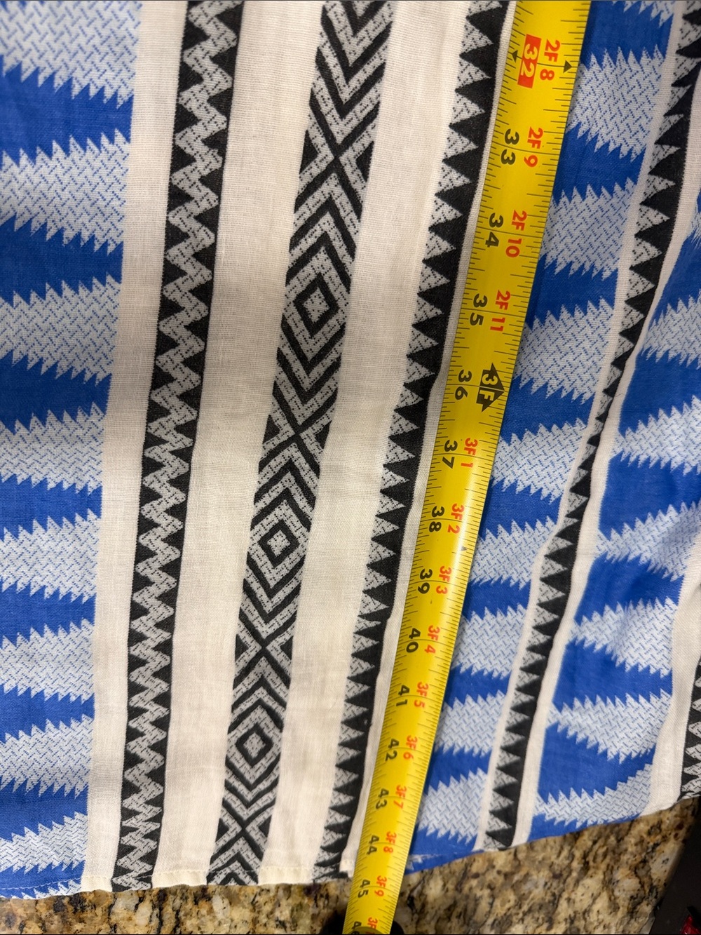 Elan Blue Aztec Print Cotton Halter Backless Maxi Dress NWT Size Medium Boho - Picture 7 of 7